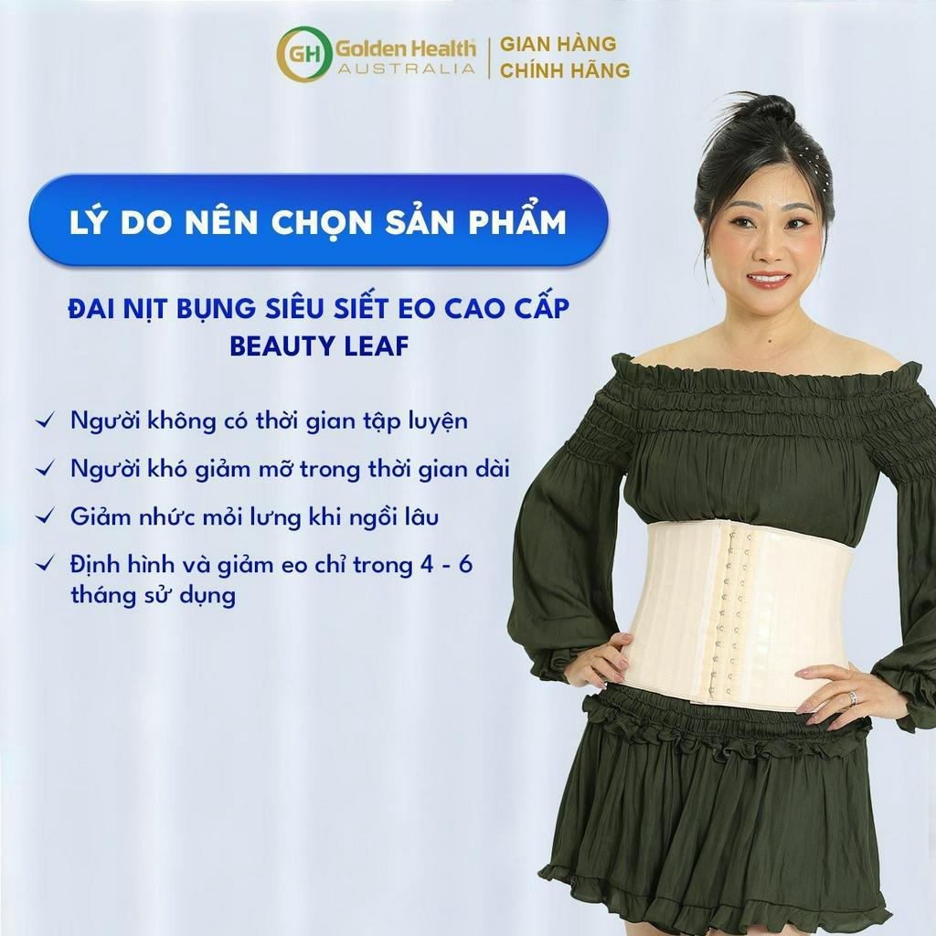 [GOLDEN HEALTH] ĐAI NỊT BỤNG SIẾT EO CAO CẤP BEAUTY LEAF PREMIUM LATEX CORSET BEAUTY LEAF