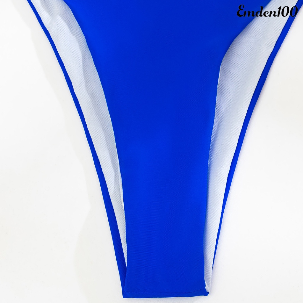 Bộ Đồ Bơi Hai Mảnh Nâng Ngực Đính Đá Màu Xanh Dương Thời Trang Quyến Rũ Cho Nữ