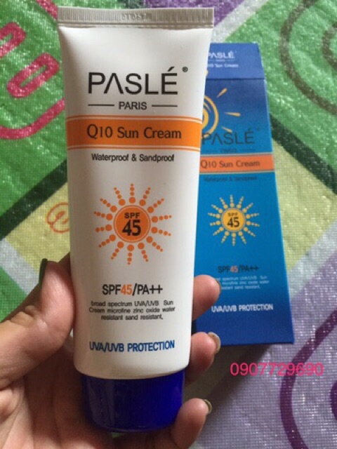 PASLE - KEM SIÊU CHỐNG NẮNG SPF45 PA++ PL Q10 SUN CREAM SPF 45 100G