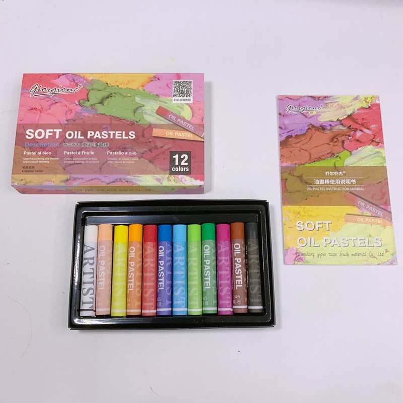 [t15l11] Màu Sáp dầu Giorgione 12/24/36/48 Soft Oil Pastels Hạng Hoạ Sĩ