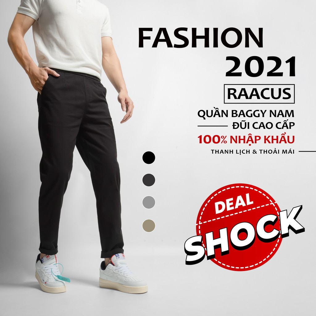 Quần baggy nam Raacus dáng suông, quần dài nam baggy thể thao ống rộng thời trang cao cấp – Q020