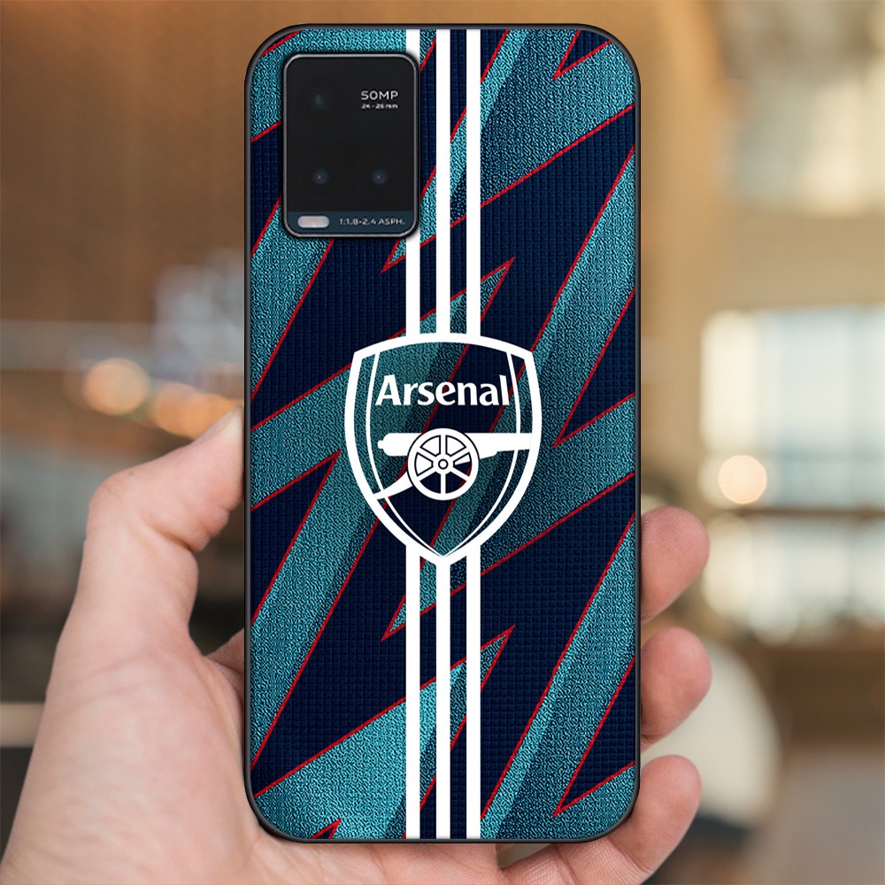 Ốp lưng Vivo Y21s, Y33s viền đen in hình Arsenal FC