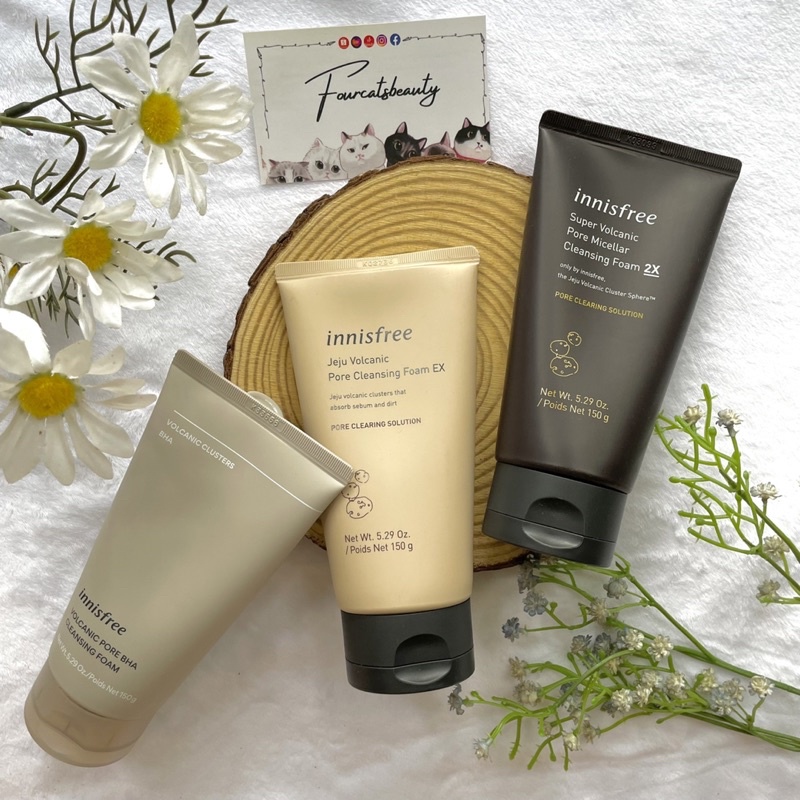 Sữa Rửa Mặt Tro Núi Lửa Innisfree Super Volcanic Pore Micellar Cleansing Foam 2x 150ml