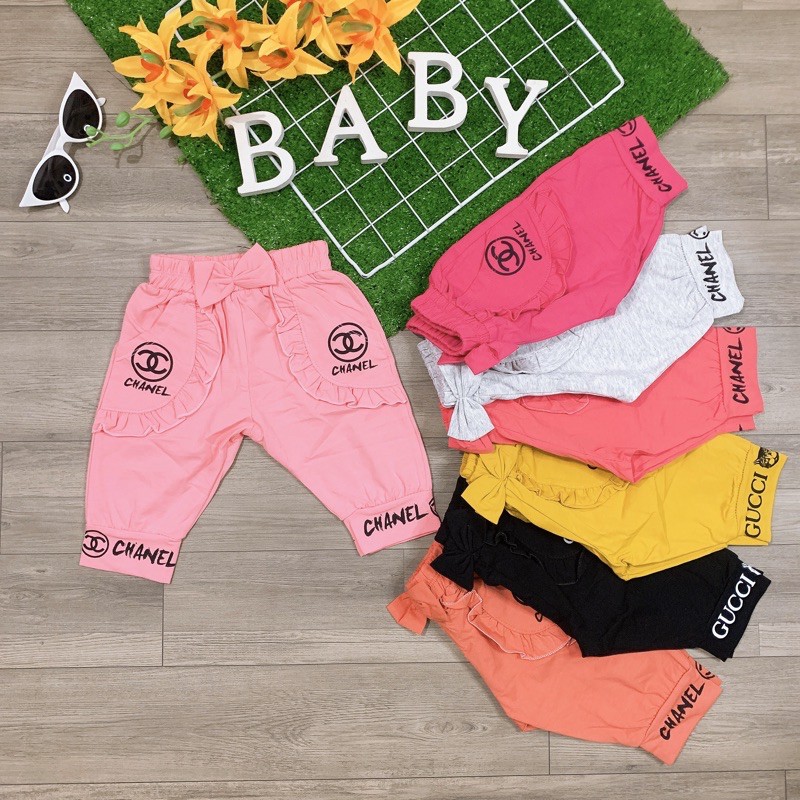 Quần lửng bé gái Alibaba kiểu bèo túi siêu cưng cho bé 9-20kg