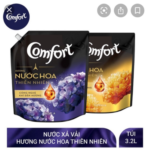 Nước Xả Vải Comfort Hương Nước Hoa Thiên Nhiên  (3.2L)