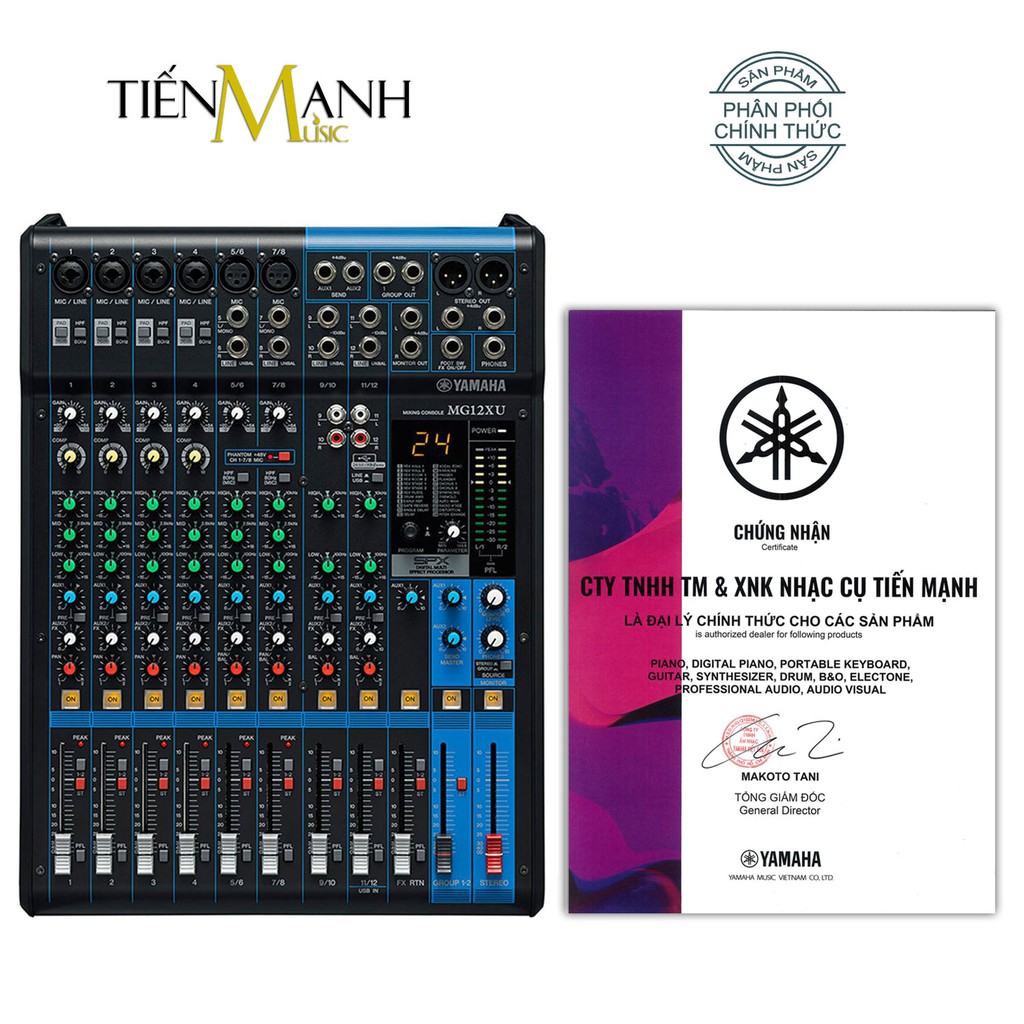 [Chính Hãng] Yamaha MG12XU Soundcard kiêm Bàn Trộn Mixer Interface Stereo Mixing Console Phòng Thu Studio Mix MG12