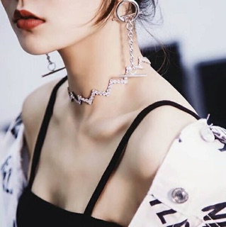 Vòng cổ zic zac - chocker đá nhân tạo