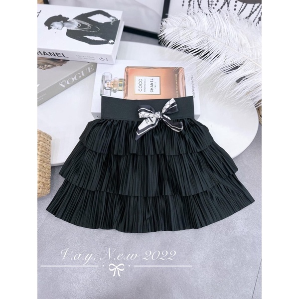 chân váy xếp ly tầng cho bé gái từ 8-20kg
