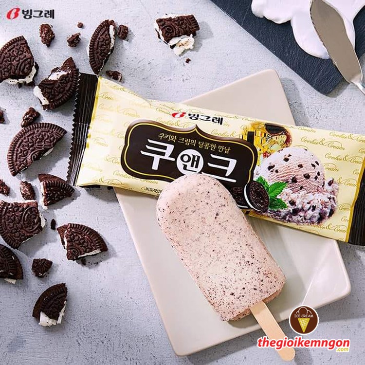 [NOWSHIP] Kem cookie & cream Bar Binggrae Hàn Quốc 70ml