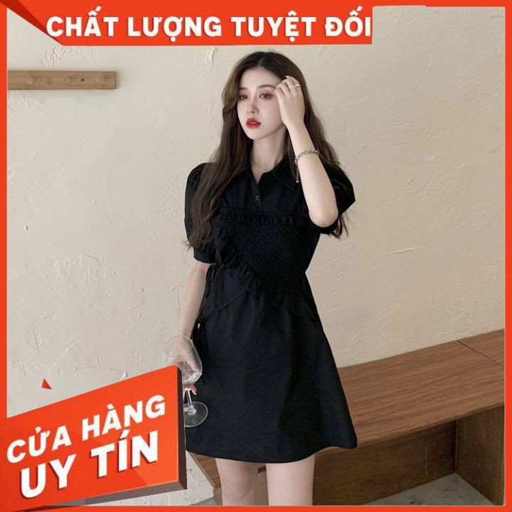 Đầm đen huyền bí cho các nàng thơ 2021 với thiết kế đầm ngắn trẻ trung