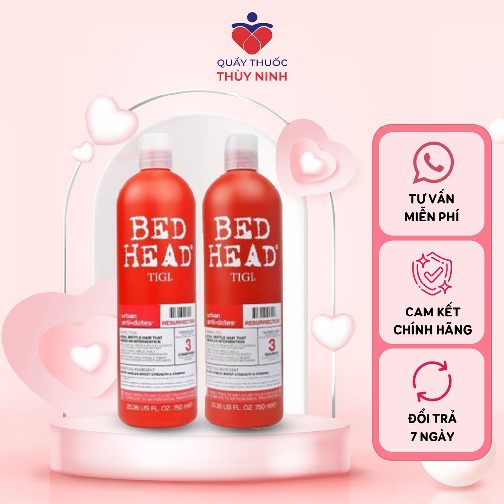 Dầu gội tigi trắng có đỏ bed head copyright hàng chính hãng dòng phục hồi tóc Hot 1234507