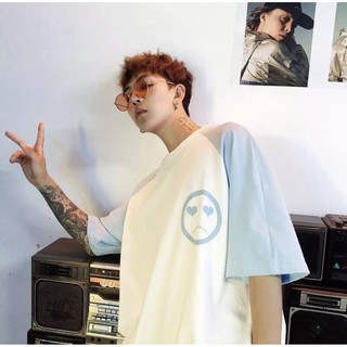 Áo Thun Nam Phom Rộng Tay Lỡ Icon Mặt Buồn ADA AO 10068