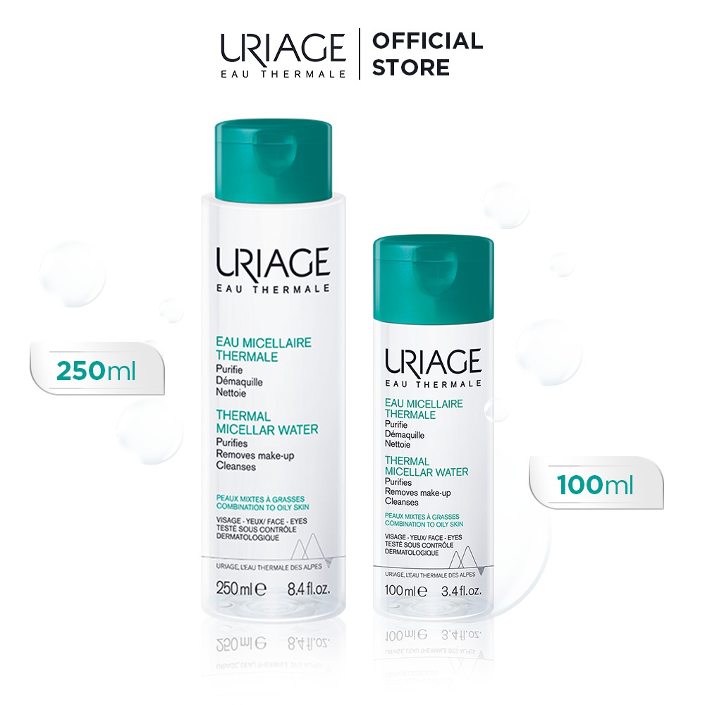 Nước tẩy trang dưỡng khoáng dành cho da dầu mụn URIAGE EAU MICELLAIRE THERMALE PMG 100ML