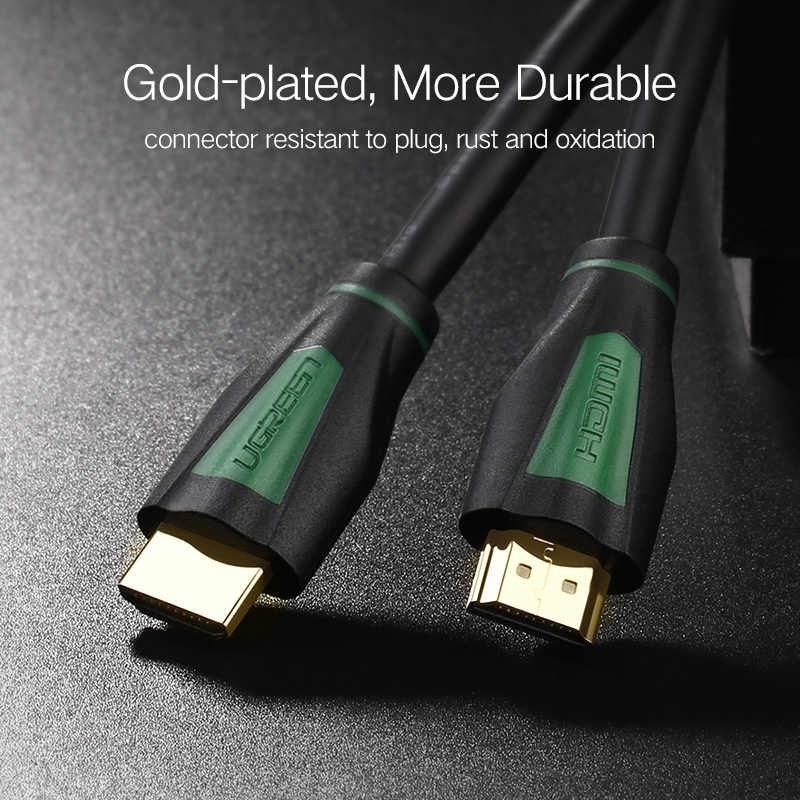 Dây HDMI 2.0 thuần đồng khử Oxy hóa, mạ vàng 24K, độ dài từ 1-5m UGREEN HD116