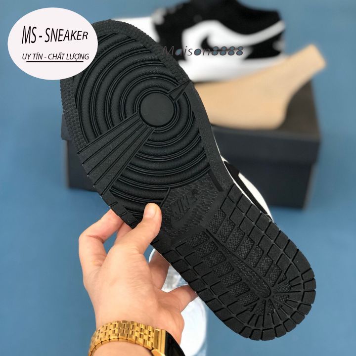 giày jd cổ thấp màu panda [MS-SNEAKER], giày thể thao jd1 low màu đen trắng thấp cổ hàng cao cấp, full size nam nữ.