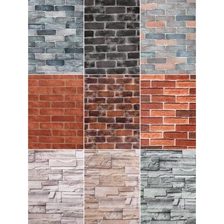 DECAL 1m Giấy dán tường khổ rộng 45cm ( có sẵn keo ) - GẠCH ĐÁ ELL115