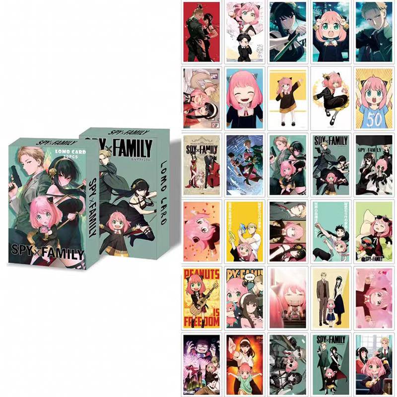 Set 30 Tấm Thẻ Ảnh Lomo In Hình Nhân Vật Loid Forger Anya