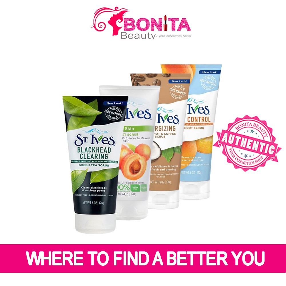 Sữa Rửa Mặt Tẩy Tế Bào Chết Làm Sáng Da Giảm Mụn - Mụn Đầu Đen St.Ives - 100% chiết xuất thiên nhiên