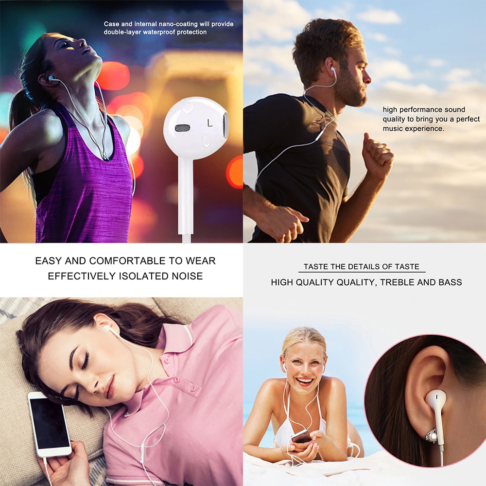 Tai Nghe Nhét Tai Fonken 3.5Mm Có Mic Cho Samsung Huawei iP