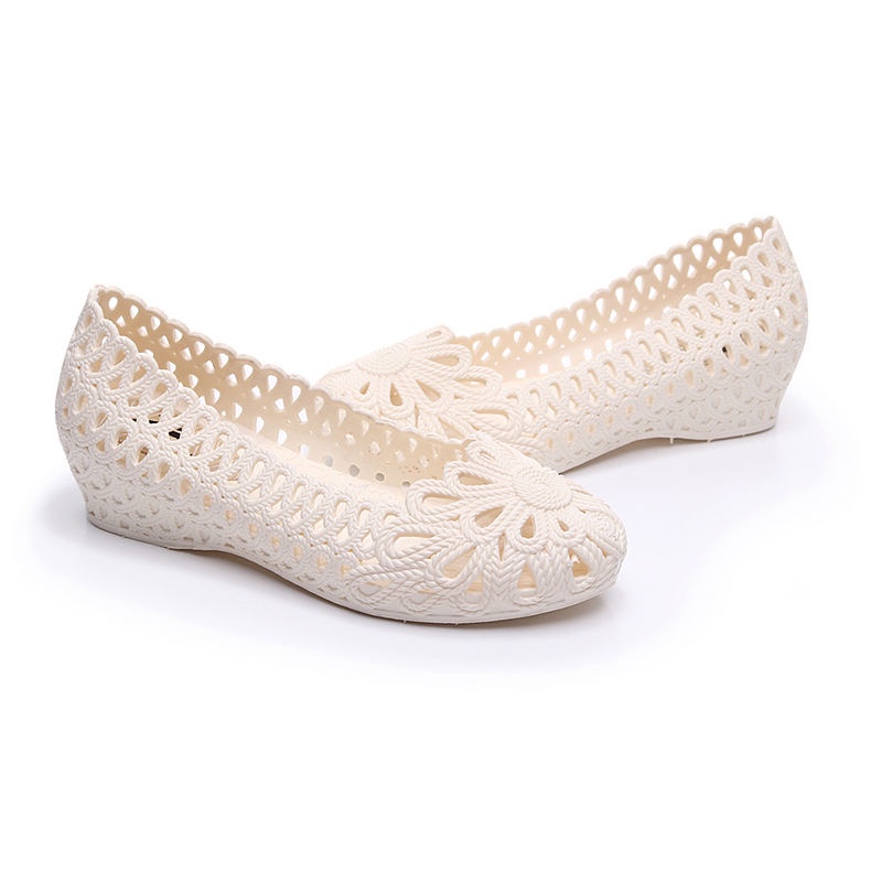 Xăng đan Nhựa Đế Bằng Thoải Mái Thời Trang Đi Biển Mùa Hè Cho Nữ