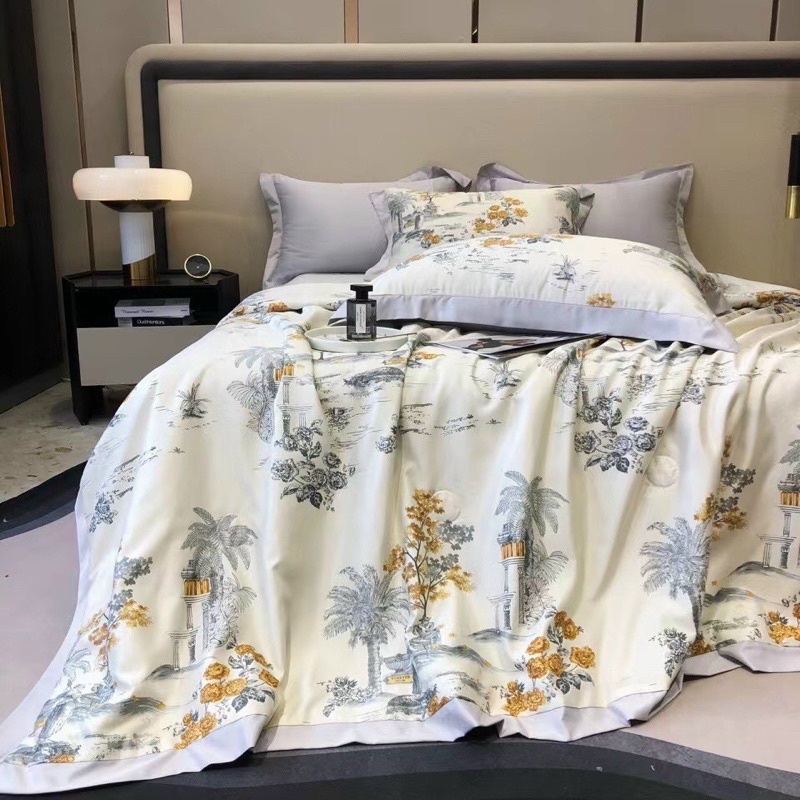 Bộ Chăn Ga Và Gối Lụa Thái Tencel Chăn Trần Của Shop Luis Bedding Chất Liệu Mát Mịn ,Mềm Mại