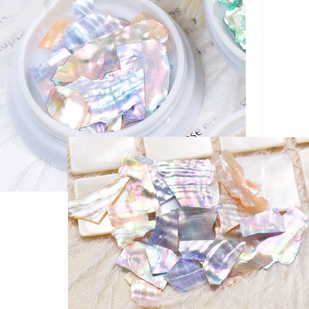 [Hàng mới về] Lọ lát cắt vỏ sò 3D nhiều màu sắc trang trí móng tay nghệ thuật thời trang