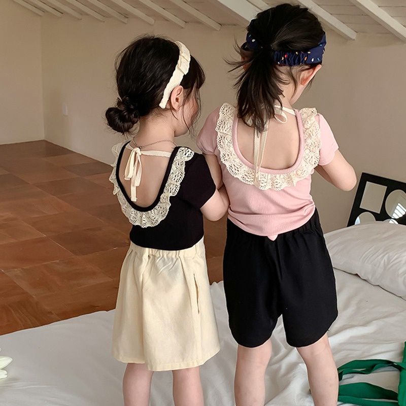 Áo Thun Tay Ngắn Cổ Tròn Đính Nơ Thời Trang Mùa Hè Se7en