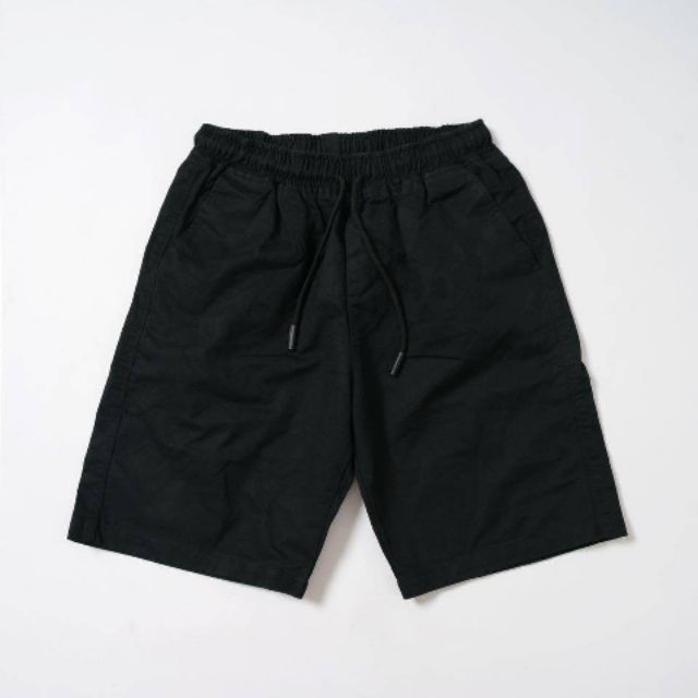 Quần short kaki pants unisex màu đen kem trơn ống suôn đùi Hàn Quốc 2020