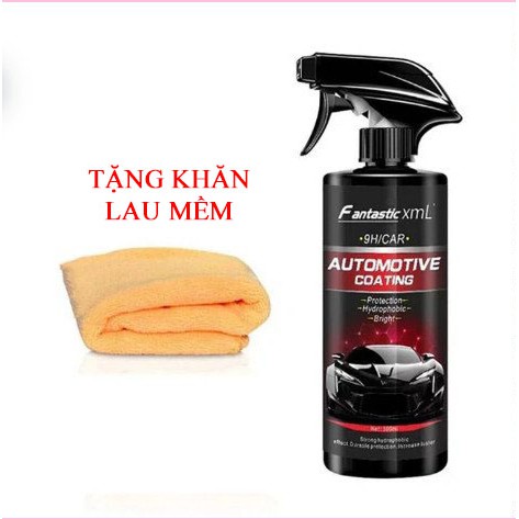 Phủ bóng nano ô tô (chống bám nước bề mặt sơn hiệu ứng lá sen) 500ml (Tặng Khăn Lau)