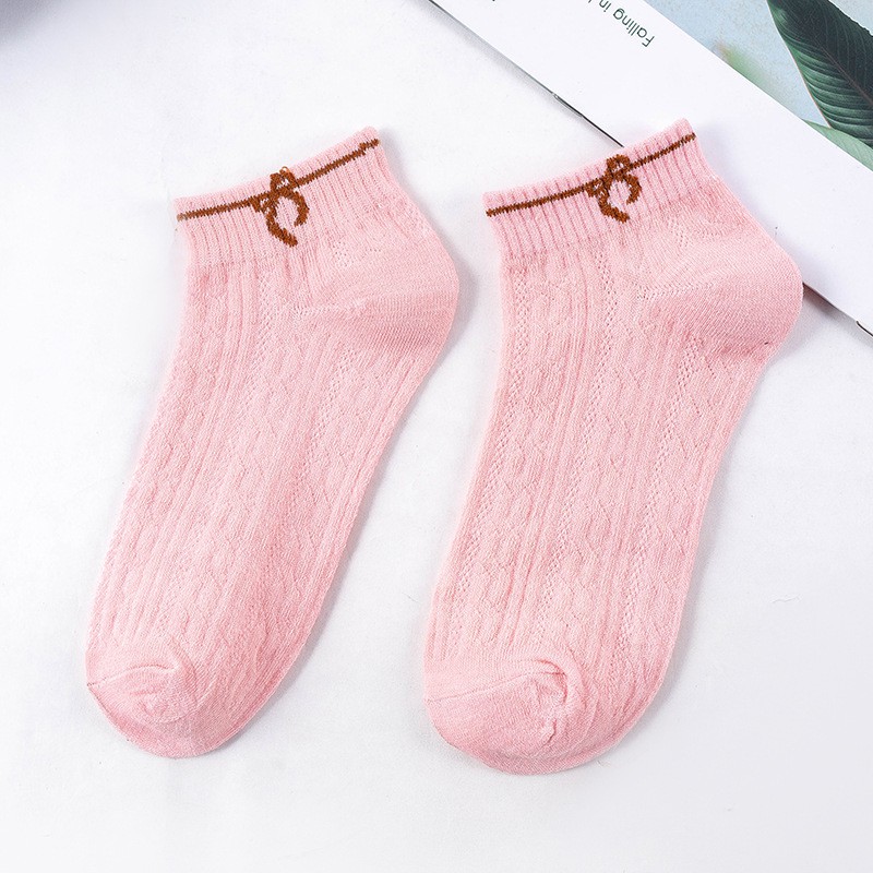 ❤️FREESHIP❤️ Tất - Vớ nữ Cotton Trơn Ulzzang Cổ Ngắn gân tăm Phong Cách Vintage Hàn Quốc