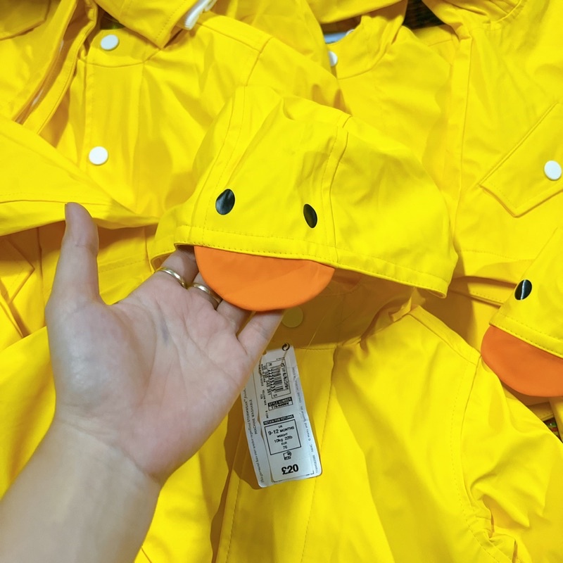 M101 - ÁO KHOÁC MƯA VỊT VÀNG 6/9m - 2/3y - XUHASHOPBABY