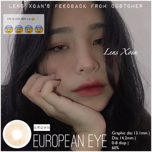 KÍNH ÁP TRÒNG EUROPEAN EYE  BROWN