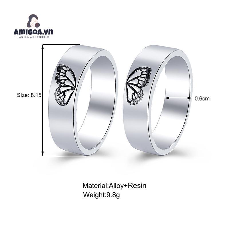 Bộ Nhẫn Kết Hợp Đơn Giản Cho Cặp Đôi