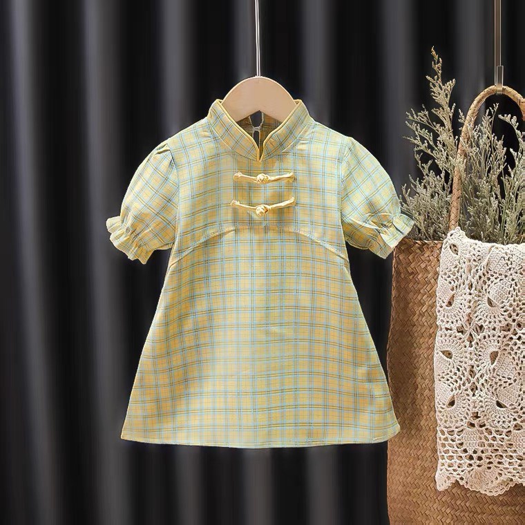 Váy bé gái Bồ Công Anh kiểu truyền thống cho bé dưới 2 tuổi