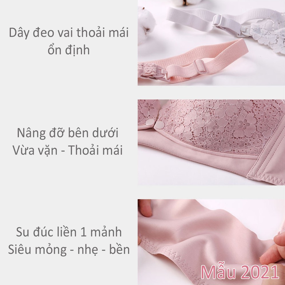 Áo Lót Bầu - Áo Ngực Cho Con Bú Nâng Ngực Chất Ren Mềm Mịn SalaHouse cho mẹ bầu và sau sinh - AL04