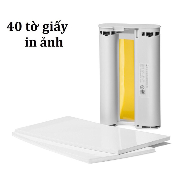 Giấy in và mực cho máy in ảnh Xiaomi ZPDYJ01HT (mực và 40 tờ giấy in)