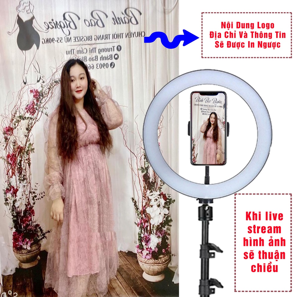 Phông Lai Chim - nền chụp hình sản phẩm - Phông live stream cho shop bán hàng online - Miễn phí thiết kế logo