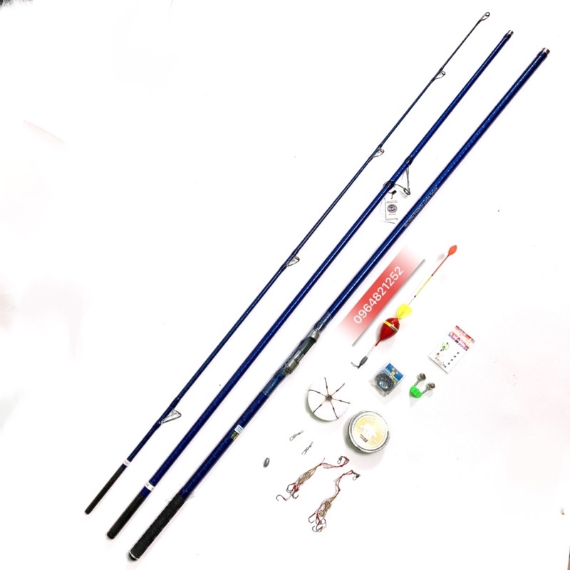 Cần câu lục 3 khúc surf Leader Bxt dài 4m25 phụ kiện 10 món cần tải cá 20kg