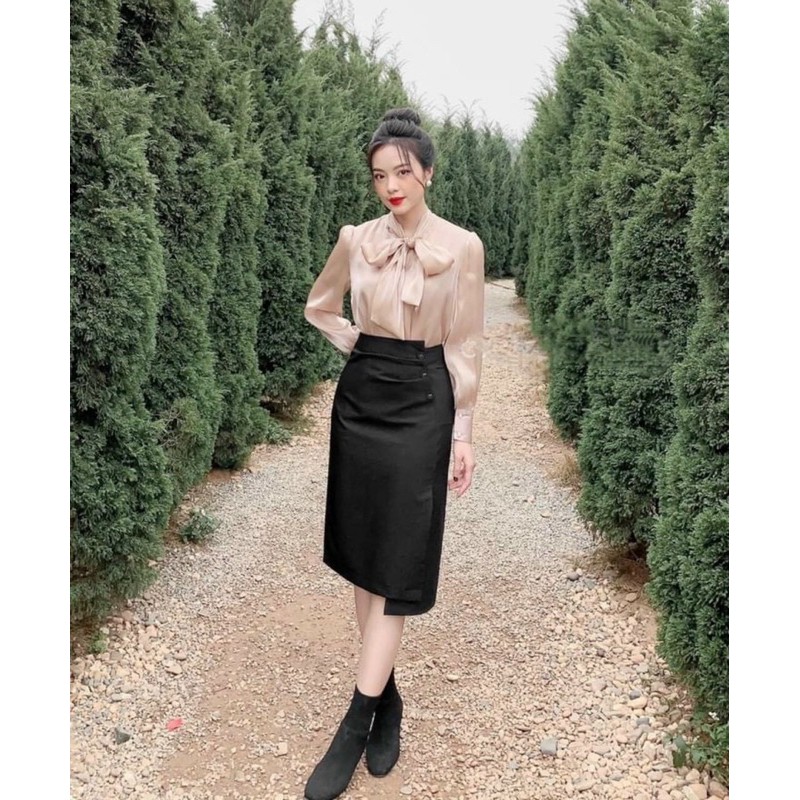 BÁN SỈ CHÂN VÁY VẠT CHÉO CÚC BỌC 3 MÀU CHO NỮ | BigBuy360 - bigbuy360.vn