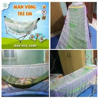 màn chống muỗi- màn võng mùng võng có hoa, màn chụp võng xếp