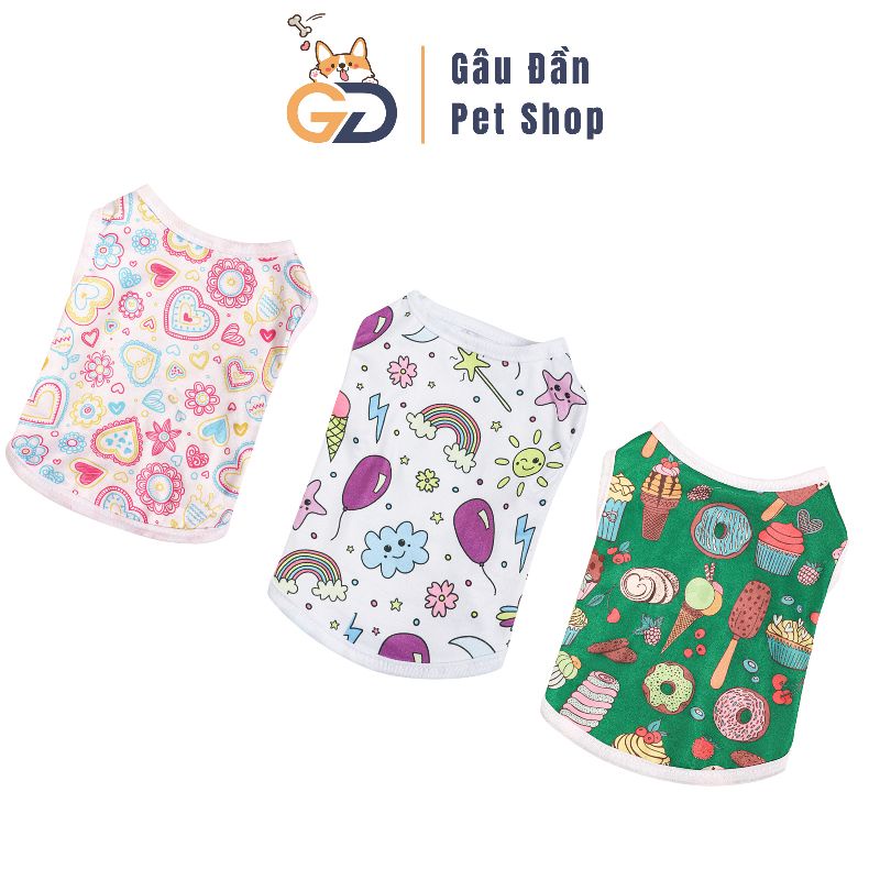 Áo Cho Chó Mèo - Áo Xuân Hè Hoạt Hình Cho Chó Mèo