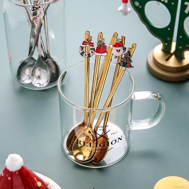 Bộ 4 thìa phong cách NOEL kèm hộp siêu xinh