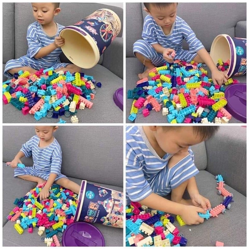 Bộ đồ chơi xếp, ghép hình Lego cho bé trai, gái 2 3 4 5 6 7 8 9 tuổi. Trò chơi lắp ghép thông minh cho trẻ em MUMBABY53