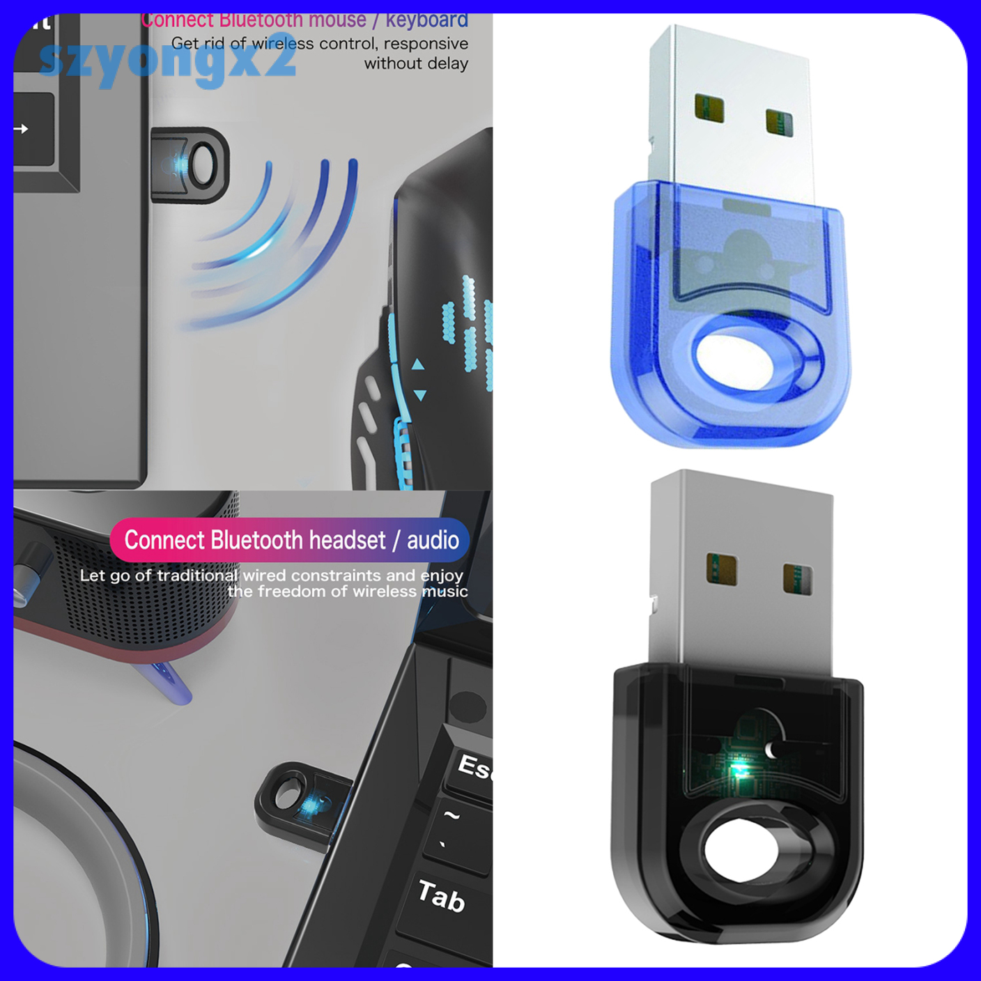 Bộ Chuyển Đổi Âm Thanh Bluetooth Không Dây Szyongx2 Cho Pc Laptop | BigBuy360 - bigbuy360.vn