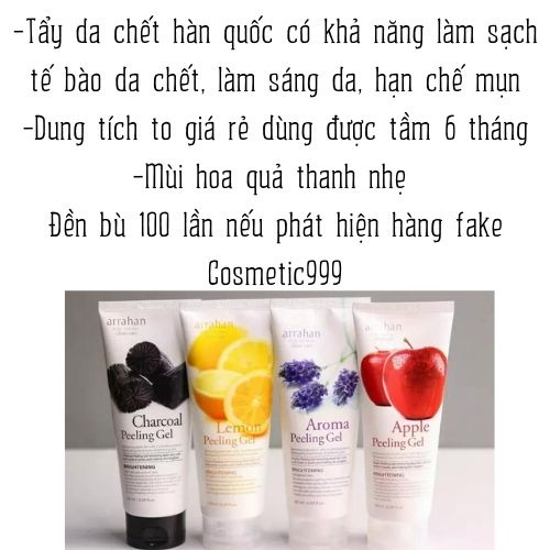 Tẩy tế bào chết mặt, tẩy da chết mặt Arrahan Whitening Peeling Gel hàn quốc chính hãng Cosmetic999