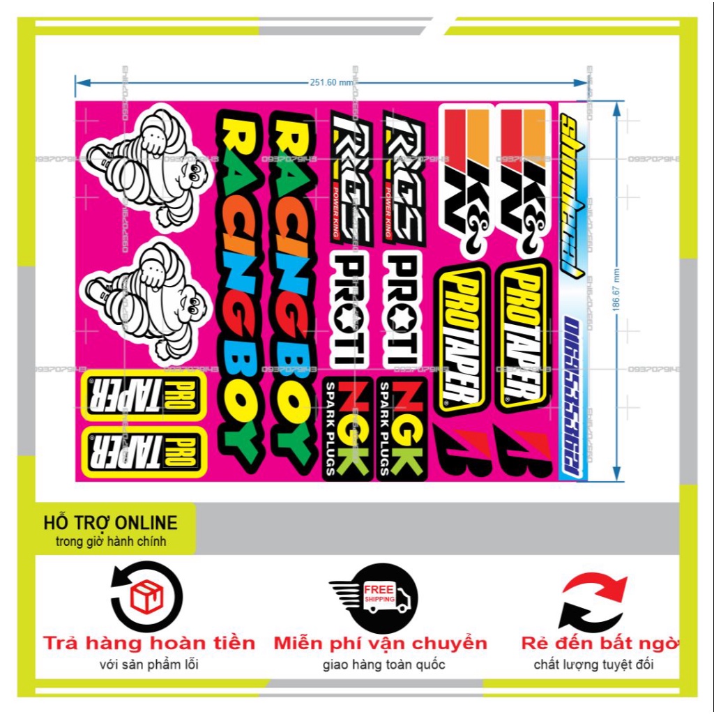 LOGO STICKER RACING BOY - DUNG DECAL