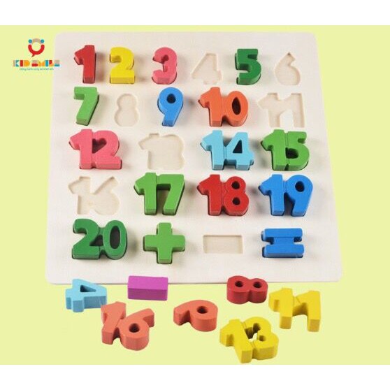 Đồ chơi gỗ giáo dục - Bảng số 1-20 và phép tính - DOZKIDZ