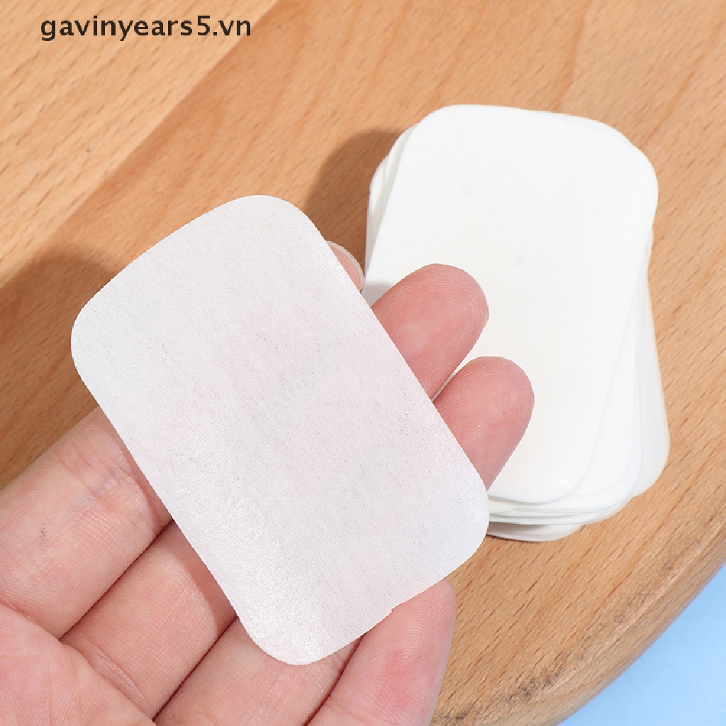 Set 100 Giấy Xà Phòng Rửa Tay Tạo Bọt Có Thể Di Chuyển Tiện Lợi