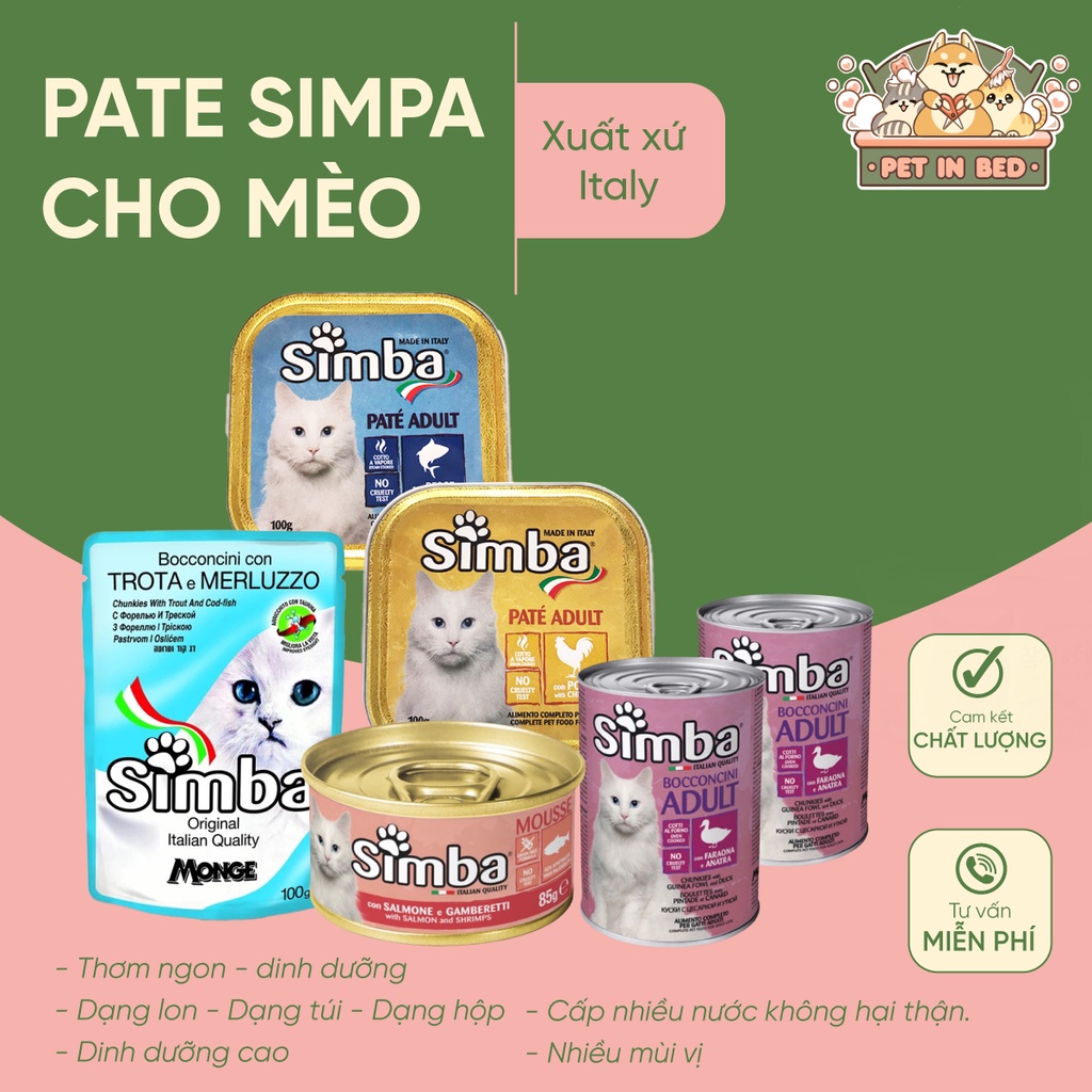 Simba / Pate simba cho mèo nhập khẩu Ý