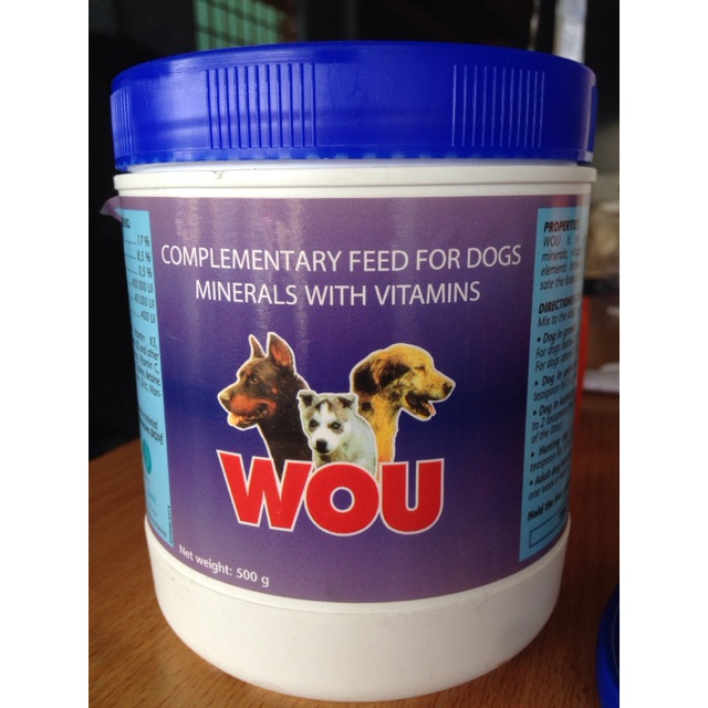 Khoáng WOU Thức ăn bổ sung Vitamin và khoáng cho chó (MUA 10 HỘP CÓ GIÁ SĨ ƯU ĐÃI)